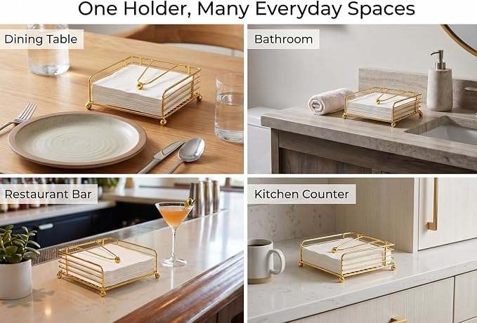 hiwafifi Napkin Holder for Table, Flat Napkin Dispenser - Image 4
