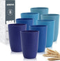 Wrova Wheat Straw Cups 16oz set of 8 by WROVA