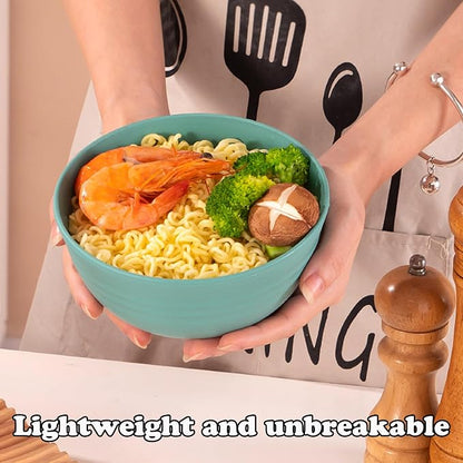 Unbreakable Wheat Straw Cereal Bowls Set of 4, 24 OZ Microwave and Dishwasher - Image 6