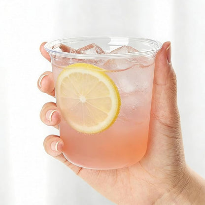 100 x Round Bottom Clear Plastic Cups 12 oz | Disposable Cocktail Cups - Image 4