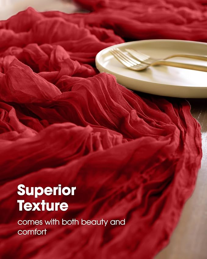Pureegg 2-Pack Cheese Cloths Table Runner, Baby Shower, Wedding and Farmhouse - Image 3