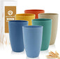 Wheat Straw Cups, 20 OZ Large Cups Set of 6, Unbreakable Drinking Cups by BUSOKIP