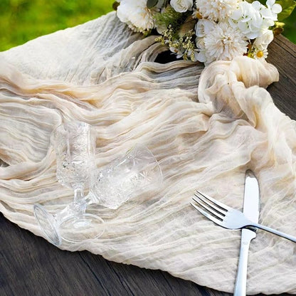 12 Pcs Sage Green Cheesecloth Table Runner 13ft Boho Gauze Cheesecloth Table - Image 6