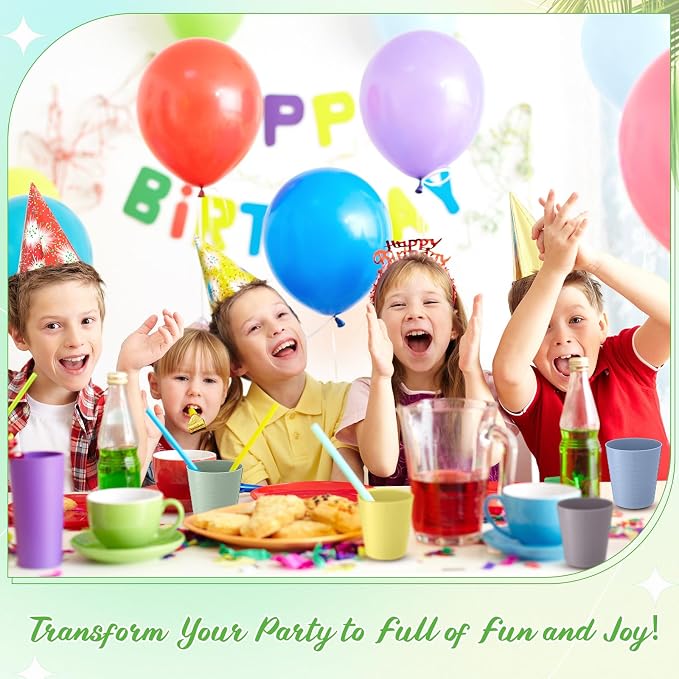 Eccliy 36 Pcs Kids Cups Bulk, 8 oz Plastic Toddler Drinking Cups Unbreakable - Image 6