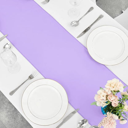 4-Pack Lavender Satin Table Runner 12 x 108 Inch Long Bright and Smooth Silk - Image 7