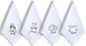Bedding Craft Cotton Cloth Dinner Napkins Set of 12 – 18x18 Embroidered Motif with Decorative Hemstitch – Machine Washable Fabric Napkins for Weddings, Baby Showers, Christmas & Parties