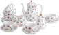 Rose Flowers Ceramic Tea Set，Tea Sets by Unknown