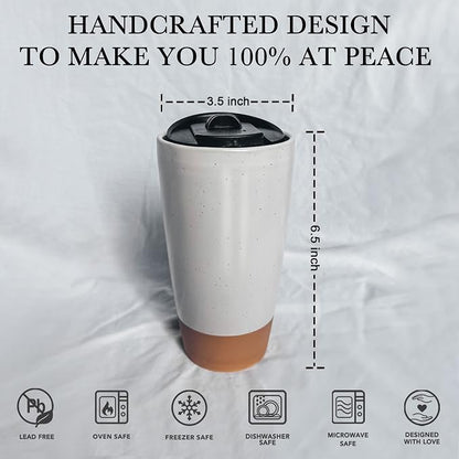 Mora Double Wall Ceramic Coffee Travel Mug - Image 2