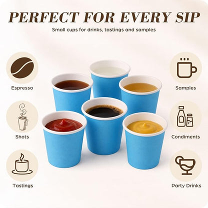 300 Pcs Mini Coffee Cups Brown Culture Cup 2oz Disposable Bathroom Cups Paper - Image 5