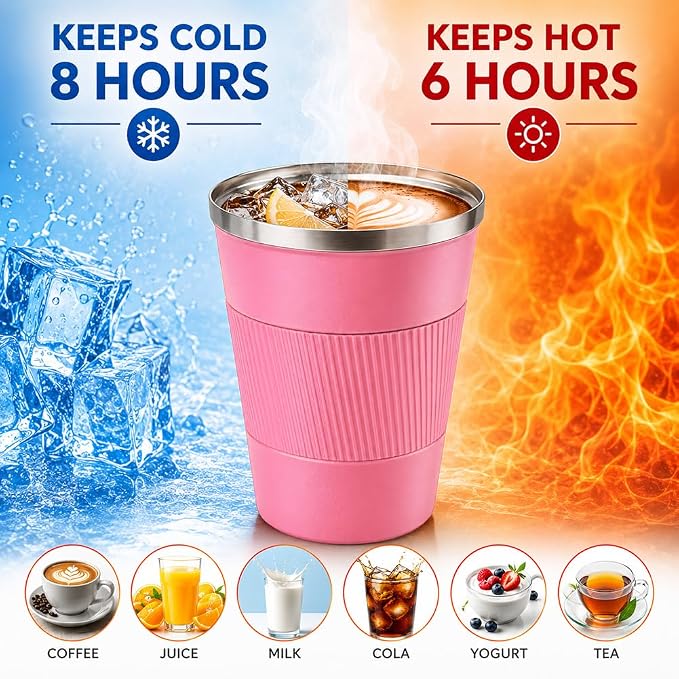 Coffee Mug with Leak Proof Lid, Travel Mug Stainless Steel Tumbler, Double Wall - Image 3