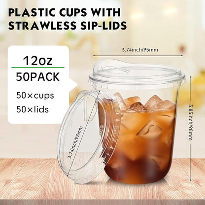 Baderke 50 Pcs Clear Plastic Cups - Image 3