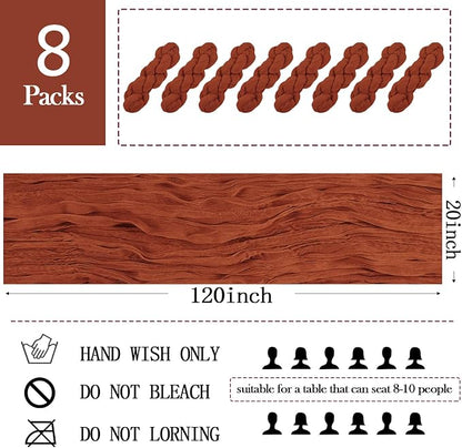 8 Pack Terracotta Cheesecloth Table Runner 20 x 120 inch Gauze Table Runners 10 - Image 2