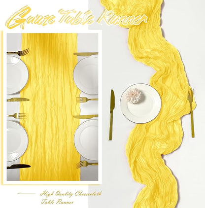 30 Pack Lemon Yellow Cheesecloth Table Runner 17 x 108 inch Cheese Cloth Table - Image 6