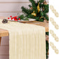 4 Pack Ivory Table Runner 17 x 108inch Cheesecloth Table Runner Boho Gauze by Lumaycens