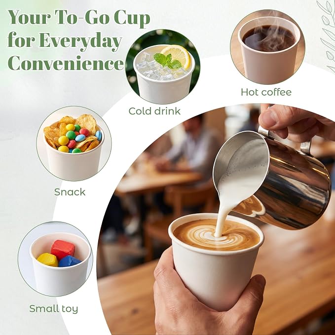Mifoci 50 Pack 22 oz Disposable Paper Coffee Cups, Travel Cold Cups Bulk - Image 5