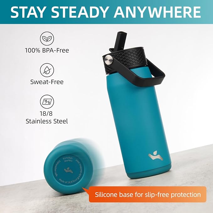 Konokyo 20 oz Insulated Stainless Steel Water Bottle - Image 4