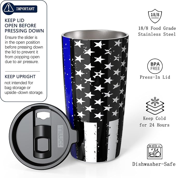 TILUCK 20 oz Insulated Coffee Tumbler - Image 2