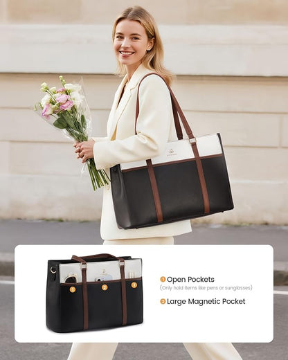 LOVEVOOK Lunch Bag for Women, Work Laptop Tote Bag - Image 7