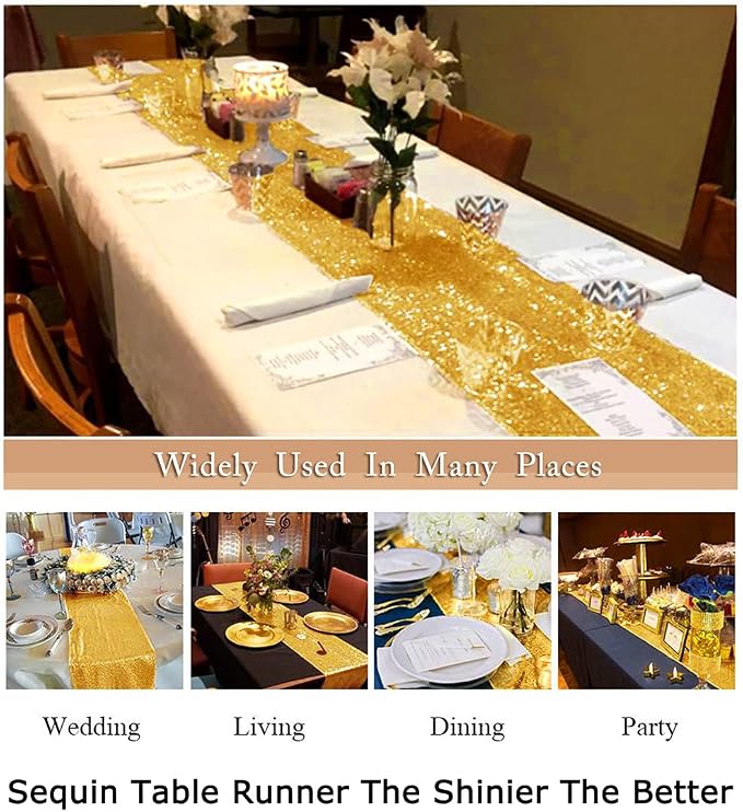ShiDianYi 12''x72'' Sequin Table Runner - Image 6