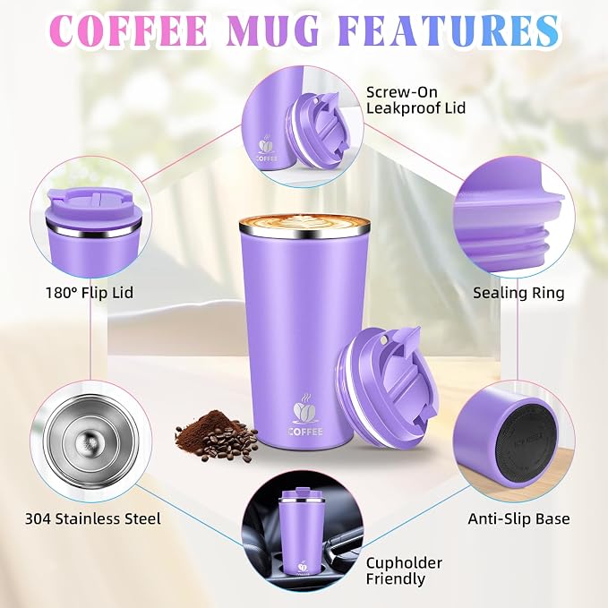 17oz Insulated Travel Coffee Mug - Image 6