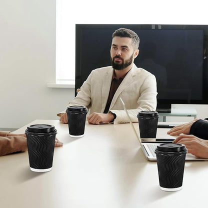 Lamosi 500 Pack 12 oz Disposable Coffee Cups - Image 6