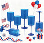Ciaell 6 Pack Blue Plastic Wine Glasses by Ciaell