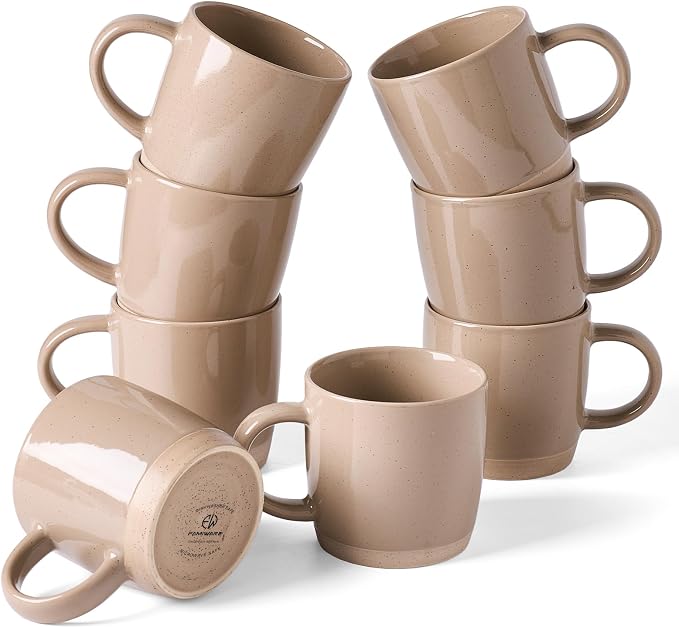 famiware Coffee Mugs for 8, 13 oz Mug Set, Dringking Cup by Famiware