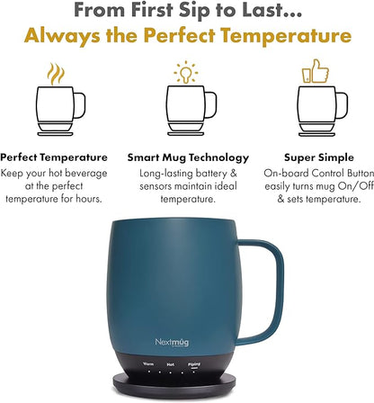 Nextmug - Temperature-Controlled, Self-Heating Coffee Mug | – No App, - Image 2