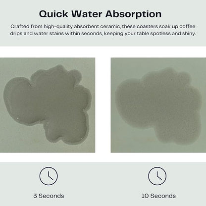 Set of 6 Sage Green Coasters - Image 3