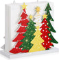 Christmas Tree Napkin Holder for Tables Classical Red and Green Christmas Tree by Namalu