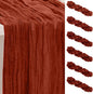 6 Pack Terracotta Christmas Cheesecloth Table Runner 35x120 Inch 10Ft Rustic by SuBleer