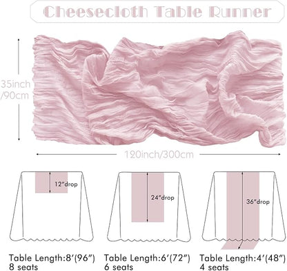 IVAPUPU Pink Table Runner 120 Inches - Image 9