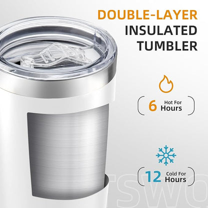 20oz Tumbler Bulk with Lid Stainless Steel Tumblers, 6 Pack | Leak Proof Lid - Image 2