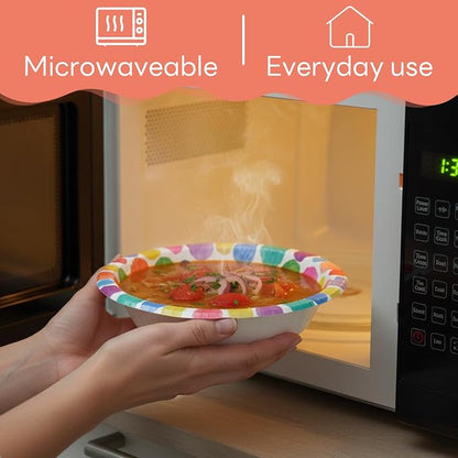 16oz Paper Bowls 30 Count, Disposable Bowls Soak Proof and Microwaveable - Image 4