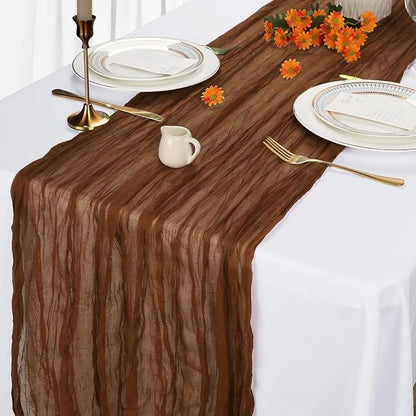 12 Pack 35 x 120 Inch Brown Table Runner Cheesecloth 10Ft | Gauze Cheese Cloth - Image 4
