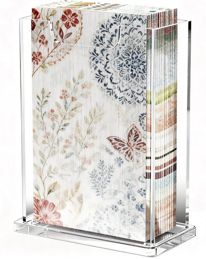 Acrylic Napkin Holder For Table, Vertical Guest Towel Dispenser | Paper Towel by Unknown
