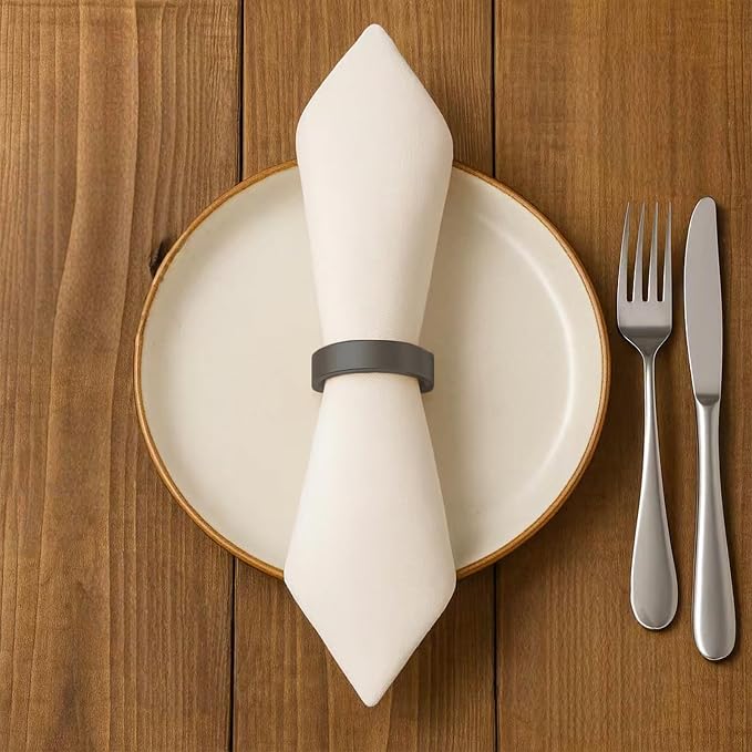 12 Pcs Stainless Steel Napkin Rings - Image 6