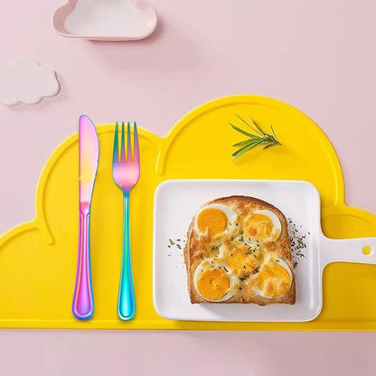 LIANYU 12 PCS Rainbow Kids Silverware Set, Stainless Steel Toddler Utensil | - Image 5
