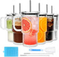 Accguan 6Pack 20oz Ribbed Glass Tumbler by Accguan