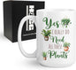 Hogg Yes I Really Do Need All These Plants Mug, 15 oz Ceramic Gardener Coffee by HoggOutfitters