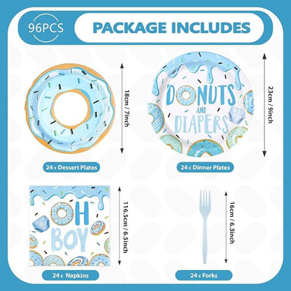 96Pcs Donut Baby Shower Decorations - Image 2