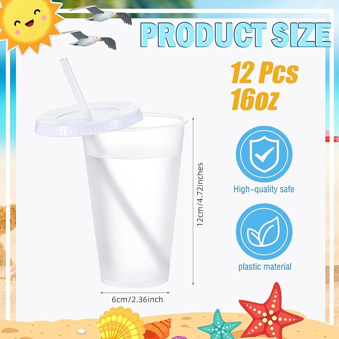 Mifoci 12 Pcs Plastic Tumbler - Image 2