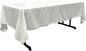 LA Linen Polyester Poplin Washable Rectangular Tablecloth, Stain and Wrinkle Resistant Table Cover 60x126, Fabric Table Cloth for Dinning, Kitchen, Party, Holiday 60 by 126-Inch, White