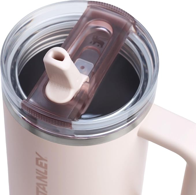 STANLEY Quencher ProTour Flipstraw Tumbler, 40 oz, Rose Quartz | Built-In Straw - Image 2