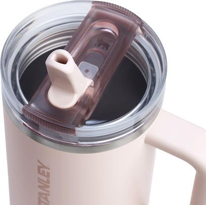 STANLEY Quencher ProTour Flipstraw Tumbler, 40 oz, Rose Quartz | Built-In Straw - Image 2