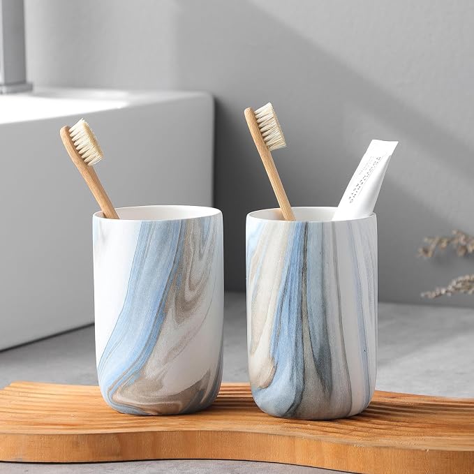 Blue Marble Toothbrush Holders by BSDISP