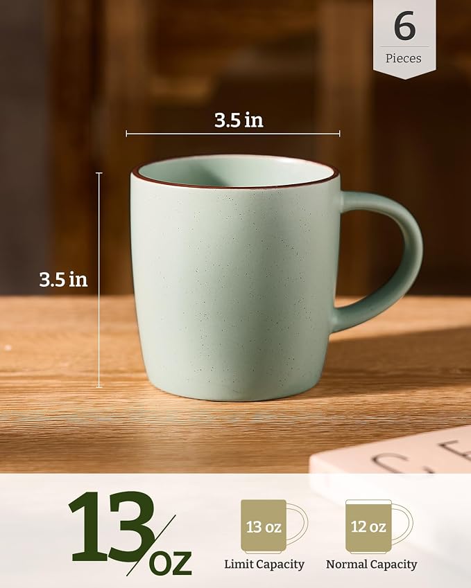 famiware Mercury Coffee Mugs 13 oz, Coffee Mugs Set of 4 - Image 4