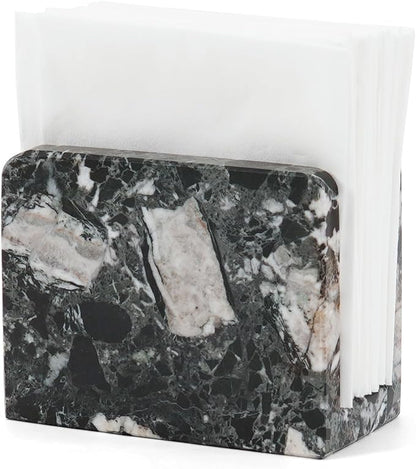Marble Mini Napkin Holder 3" x 4" Inch Black Zebra Cocktail Napkins, Coffee Bars by MarblousKrafts