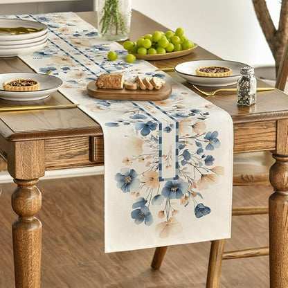 Artoid Mode Bloom Flowers Floral Weeds Spring Table Runner, Seasonal Summer - Image 2