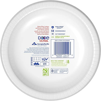 Dixie Ultra, Large Paper Bowls, 20 Oz, Microwave Safe, Compostable, Disposable - Image 7